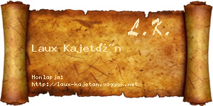 Laux Kajetán névjegykártya